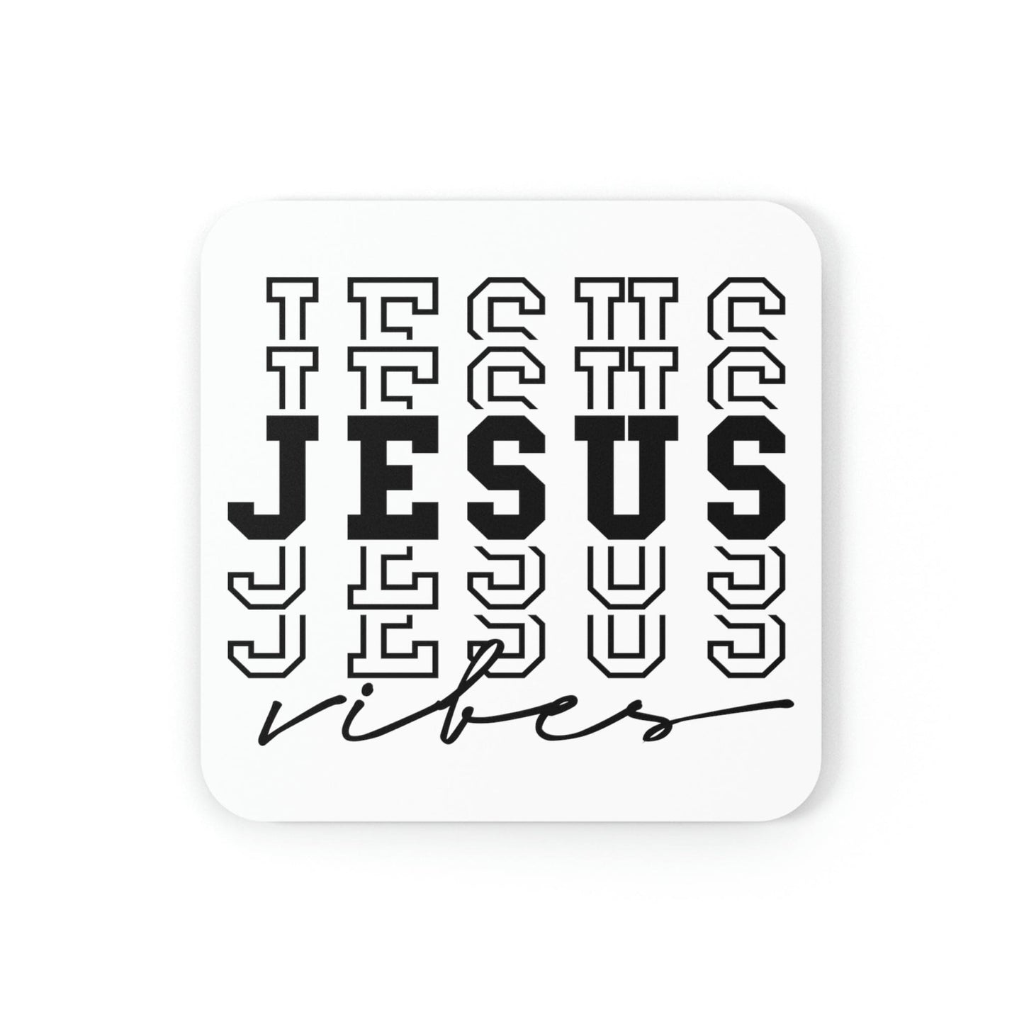 Home Decor - Coaster Set - 4 Piece Home/office - Jesus Vibes Christian Inspiration